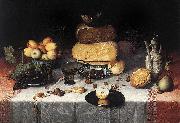 Floris van Dyck Still Life with Cheeses USA oil painting artist